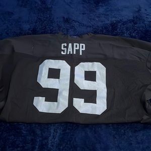 WARREN SAPP LAS VEGAS JERSEY REEBOK BLACK AUTHENTIC NFL MEN SEWN 60